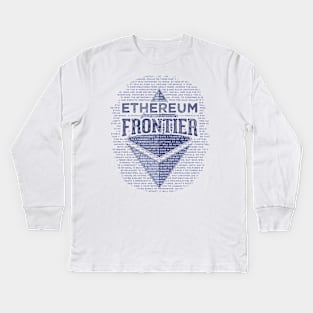 Ethereum Frontier original blue Kids Long Sleeve T-Shirt